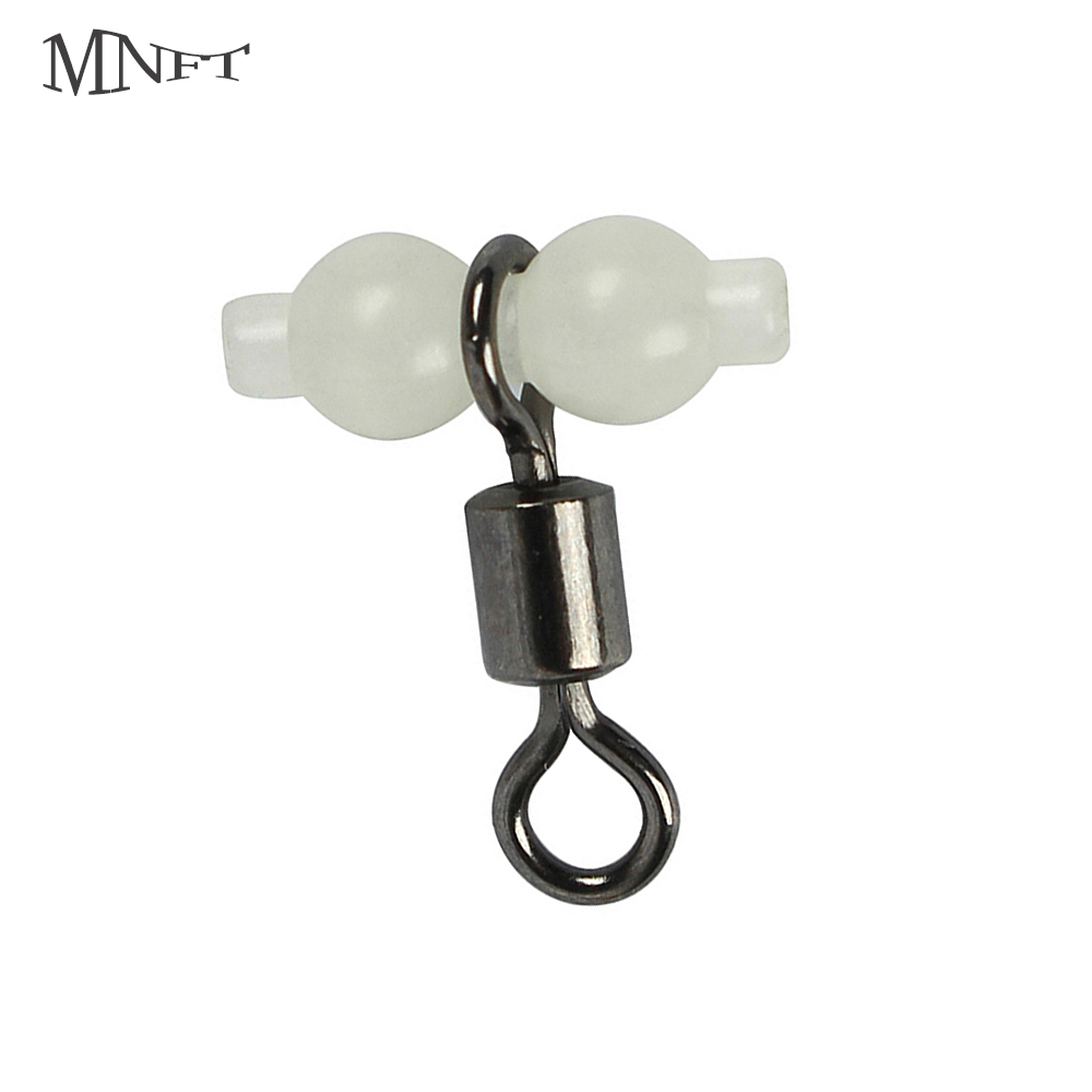 Fishing Hook Size - MNFT 100Pcs Świecące 3-drożne trwałe krętliki