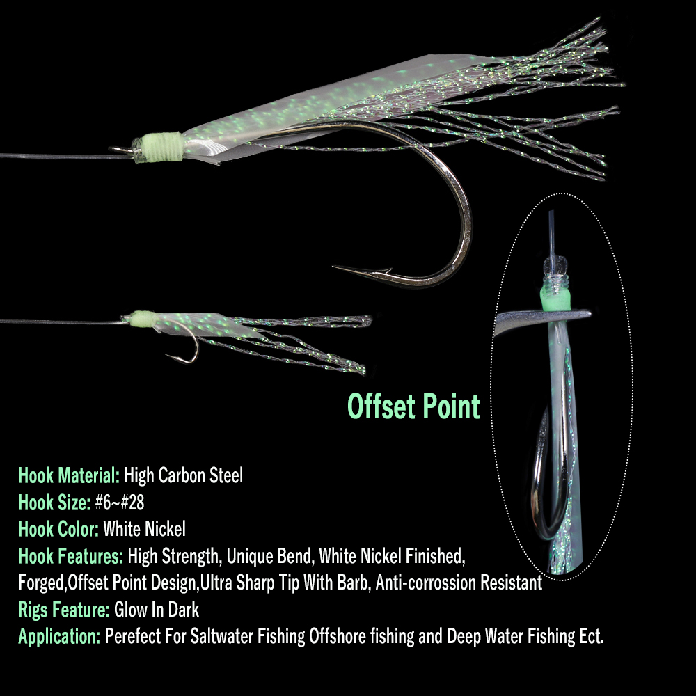 WIFREO 50pc Luminous symulowan – Fishing Hook Circle recenzja i cena