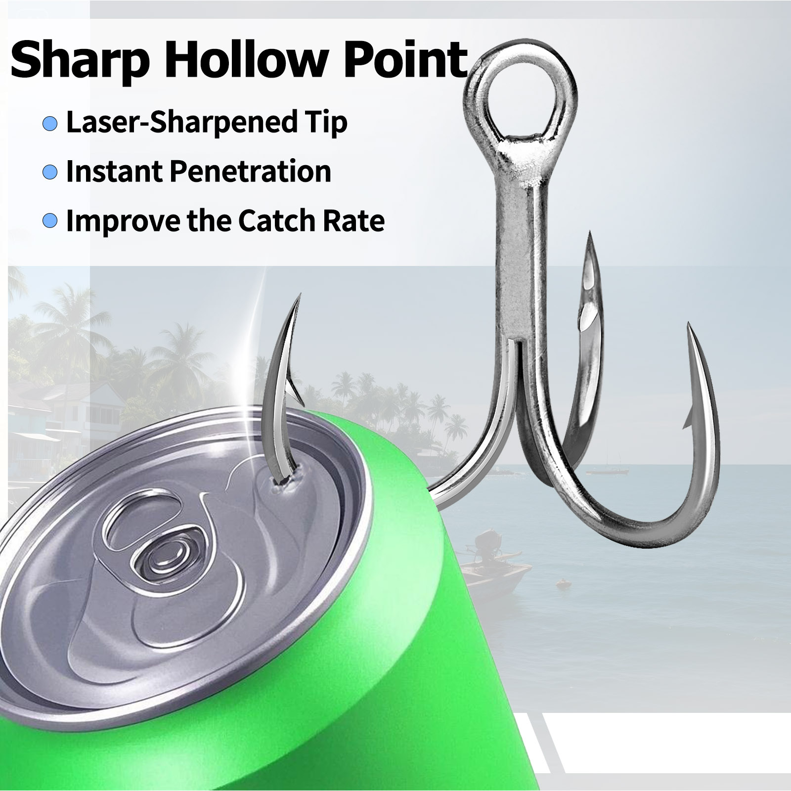 Haczyki potrójne do wody słone – Fishing Hook Offset recenzja i cena