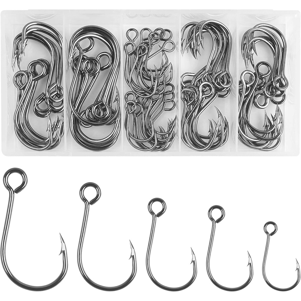 70 szt. Pojedyncze haczyki węd – Fishing Hook Offset recenzja i cena