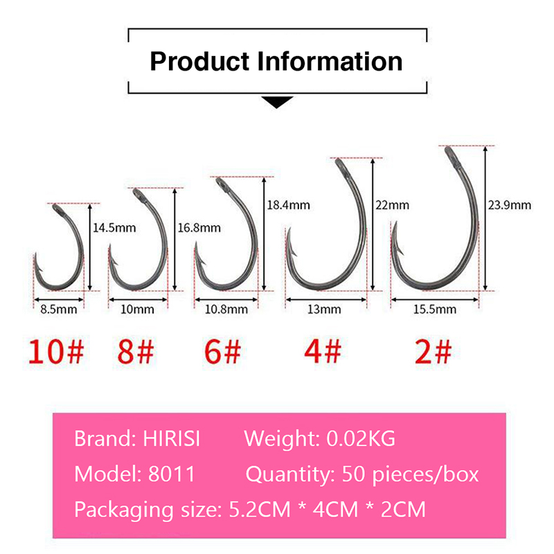 Nowe haczyki Hirisi 50 sztuk w – Fishing Hook Box recenzja i cena